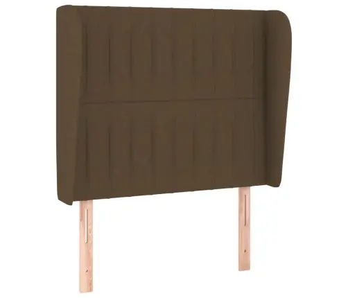 Galvgalis Ar Malām, 103X23X118/128 Cm, Tumši Brūns Audums Vidaxl