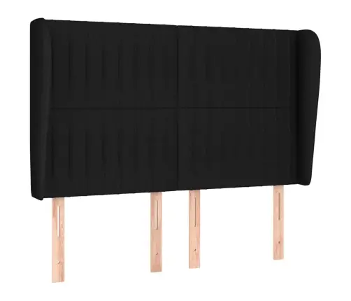 Galvgalis Ar Malām, 147X23X118/128 Cm, Melns Audums Vidaxl