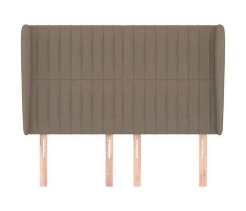 Galvgalis Ar Malām, 147X23X118/128 Cm, Pelēkbrūns Audums Vidaxl