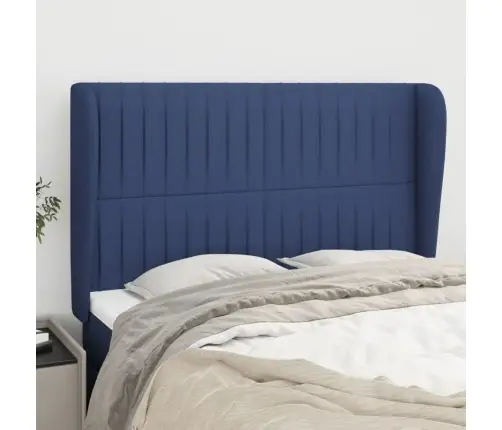 Voodipeats Servadega, Sinine, 147X23X118/128 cm Kangas