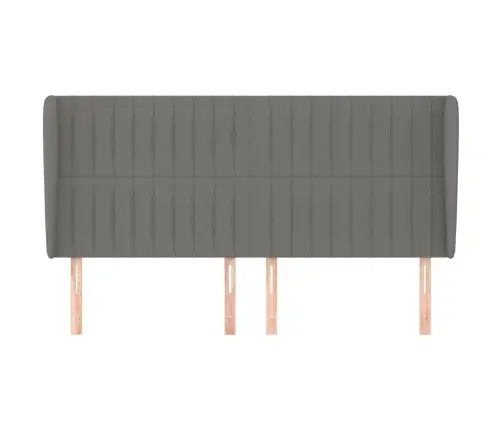 Galvūgalis Su Auselėmis, Pilkas, 183X23X118/128cm Audinys