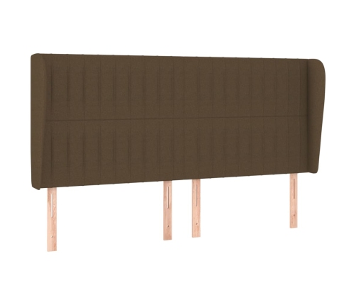 Voodipeats Servadega, Tumepruun, 203X23X118/128 cm Kangas
