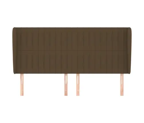 Galvgalis Ar Malām, 203X23X118/128 Cm, Tumši Brūns Audums Vidaxl