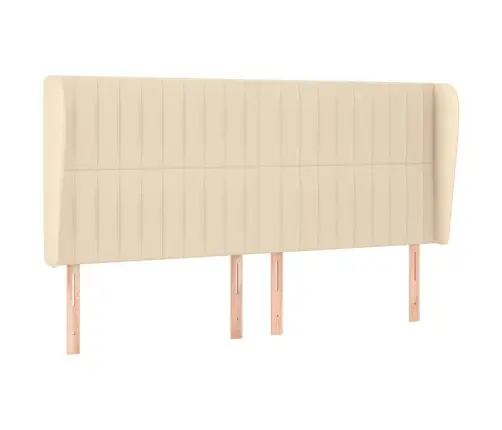 Galvūgalis Su Auselėmis, Kreminis, 203X23X118/128cm Audinys