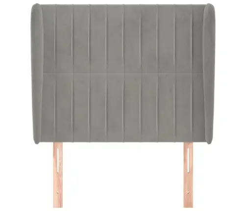 Galvgalis Ar Malām, 83X23X118/128 Cm, Gaiši Pelēks Samts Vidaxl