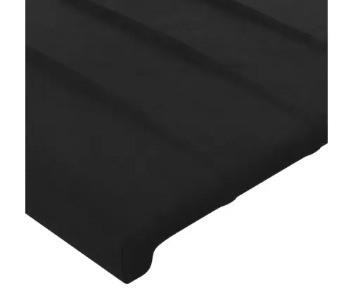 Voodipeats Servadega, Must, 83X23X118/88 cm Samet