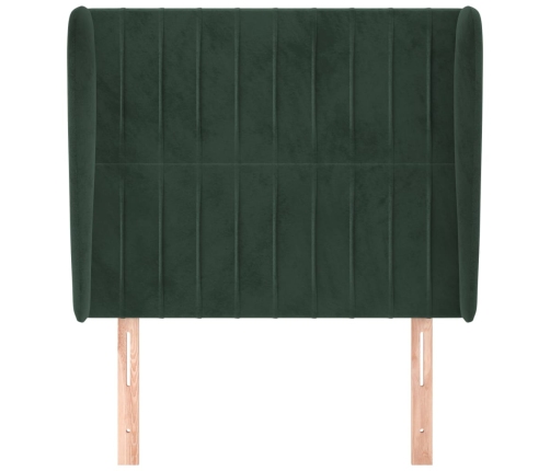 Voodipeats Servadega, Tumeroheline, 83X23X118/88 cm Samet
