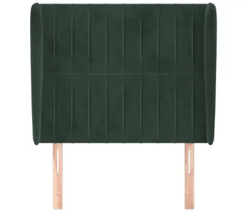 Galvgalis Ar Malām, 83X23X118/128 Cm, Tumši Zaļš Samts Vidaxl