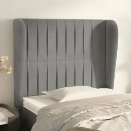 Galvgalis Ar Malām, 93X23X118/128 Cm, Gaiši Pelēks Samts Vidaxl