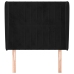 Galvgalis Ar Malām, 93X23X118/128 Cm, Melns Samts Vidaxl