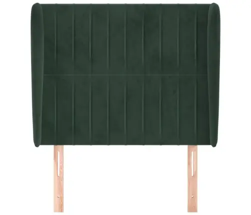 Galvgalis Ar Malām, Tumši Zaļš Samts, 93X23X118/128 Cm Vidaxl