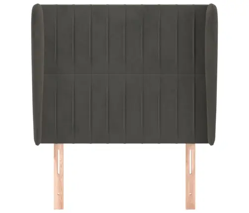 Galvgalis Ar Malām, 103X23X118/128 Cm, Tumši Pelēks Samts Vidaxl