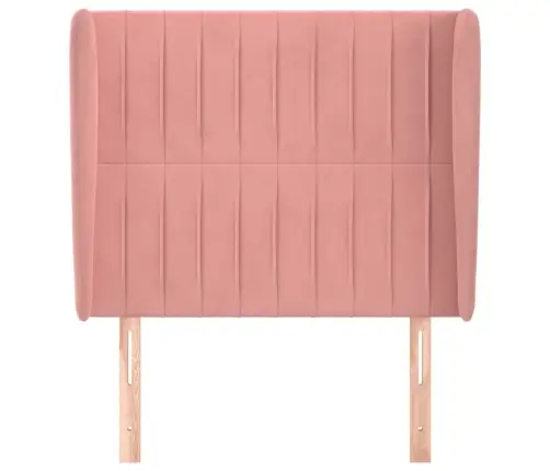 Galvūgalis Su Auselėmis, Rožinis, 103X23X118/128cm Aksomas