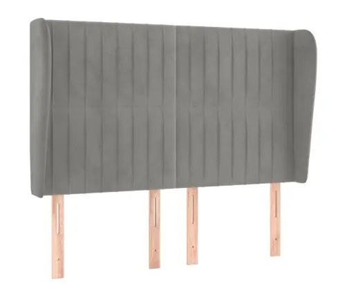 Galvgalis Ar Malām, 147X23X118/128 Cm, Gaiši Pelēks Samts Vidaxl