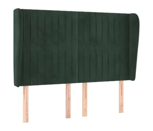 Galvūgalis Su Auselėmis, Žalia, 147X23X118/128cm Aksomas