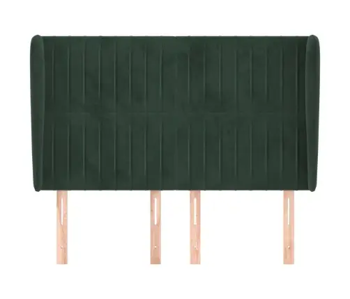 Galvūgalis Su Auselėmis, Žalia, 147X23X118/128cm Aksomas