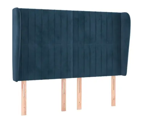 Voodipeats Servadega, Tumesinine, 147X23X118/128 cm Samet