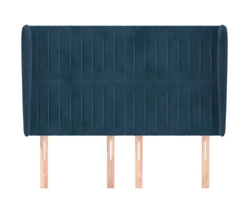 Voodipeats Servadega, Tumesinine, 147X23X118/128 cm Samet