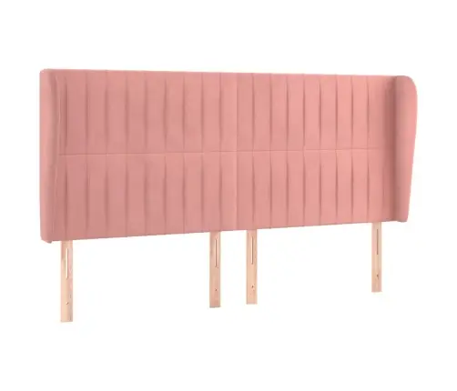 Galvgalis Ar Malām, 183X23X118/128 Cm, Rozā Samts Vidaxl Galvgalis Ar Malām, 183X23X118/128 Cm, Rozā Samts Vidaxl