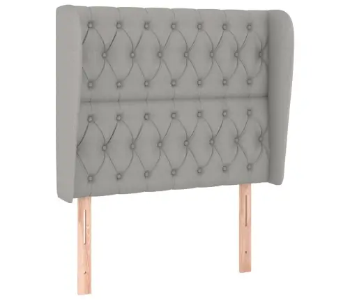 Galvūgalis Su Auselėmis, Pilkas, 93X23X118/128cm Audinys