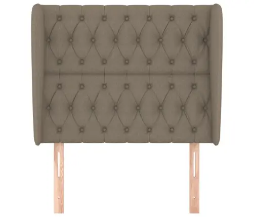 Galvgalis Ar Malām, 93X23X118/128 Cm, Pelēkbrūns Audums Vidaxl