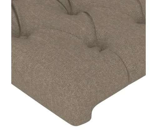 Galvgalis Ar Malām, 93X23X118/128 Cm, Pelēkbrūns Audums Vidaxl