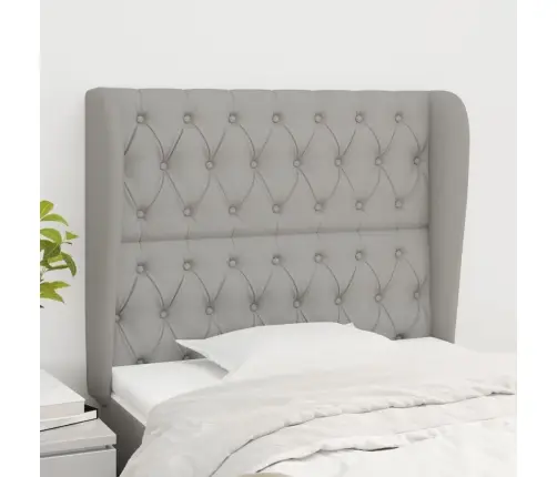 Galvūgalis Su Auselėmis, Pilkas, 103X23X118/128cm Audinys