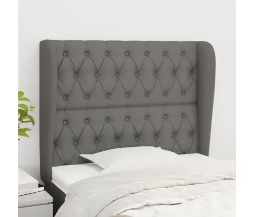 Galvūgalis Su Auselėmis, Pilkas, 103X23X118/128cm Audinys