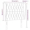 Galvgalis Ar Malām, 103X23X118/128 Cm, Melns Audums Vidaxl