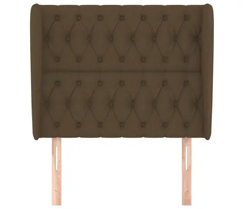 Galvgalis Ar Malām, 103X23X118/128 Cm, Tumši Brūns Audums Vidaxl