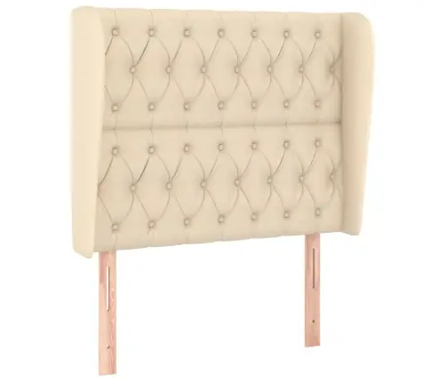 Galvgalis Ar Malām, 103X23X118/128 Cm, Krēmkrāsas Audums Vidaxl Galvgalis Ar Malām, 103X23X118/128 Cm, Krēmkrāsas Audums Vidaxl
