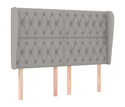 Galvgalis Ar Malām, 147X23X118/128 Cm, Gaiši Pelēks Audums Vidaxl Galvgalis Ar Malām, 147X23X118/128 Cm, Gaiši Pelēks Audums Vidaxl