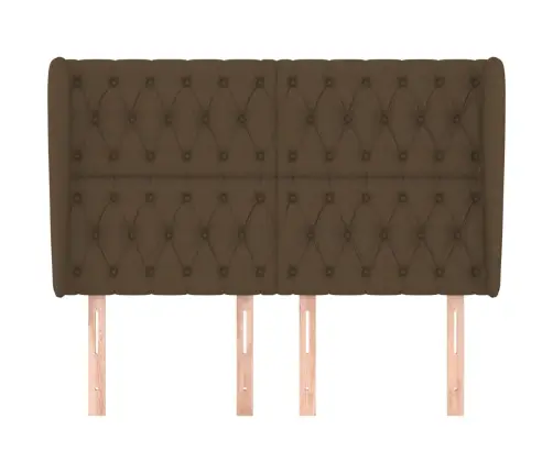 Voodipeats Servadega, Tumepruun, 147X23X118/128 cm Kangas