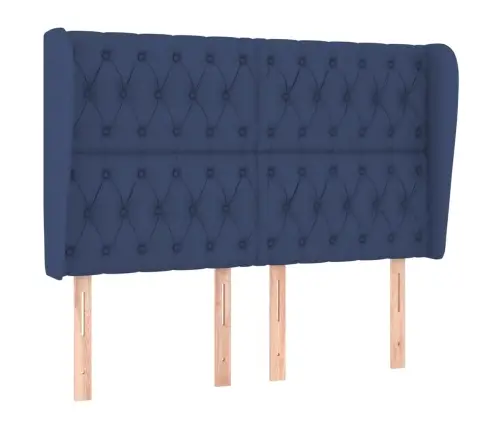 Galvgalis Ar Malām, 163X23X118/128 Cm, Zils Audums Vidaxl