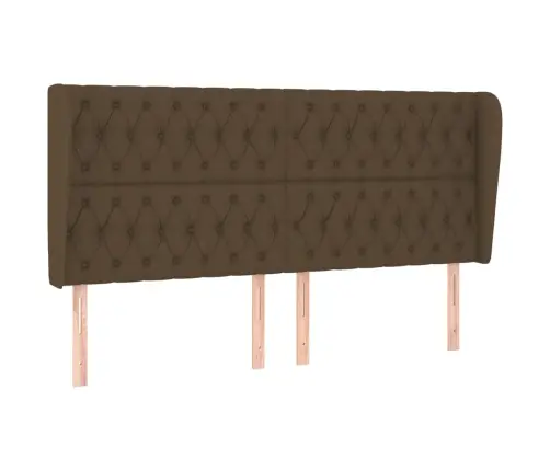 Galvūgalis Su Auselėmis, Rudas, 183X23X118/128cm Audinys