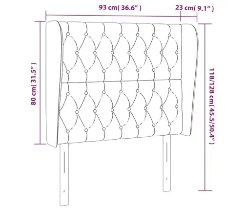 Galvgalis Ar Malām, Tumši Zaļš Samts, 93X23X118/128 Cm Vidaxl Galvgalis Ar Malām, Tumši Zaļš Samts, 93X23X118/128 Cm Vidaxl