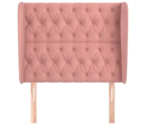 Galvūgalis Su Auselėmis, Rožinis, 93X23X118/128cm Aksomas