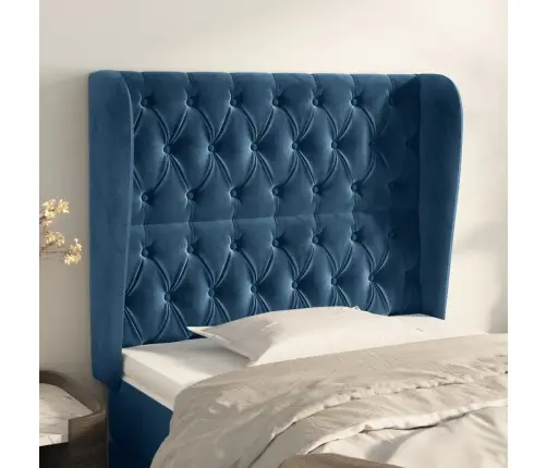 Galvgalis Ar Malām, 103X23X118/128 Cm, Tumši Zils Samts Vidaxl
