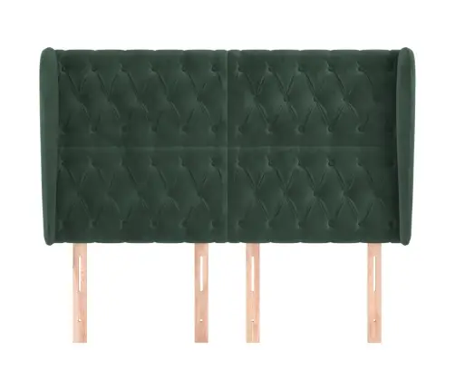 Galvūgalis Su Auselėmis, Žalias, 163X23X118/128cm Aksomas