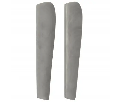 Galvgalis Ar Malām, 183X23X118/128 Cm, Gaiši Pelēks Samts Vidaxl