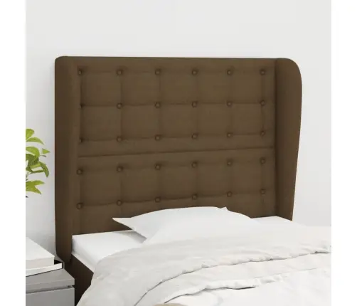 Galvūgalis Su Auselėmis, Rudas, 83X23X118/128cm Audinys