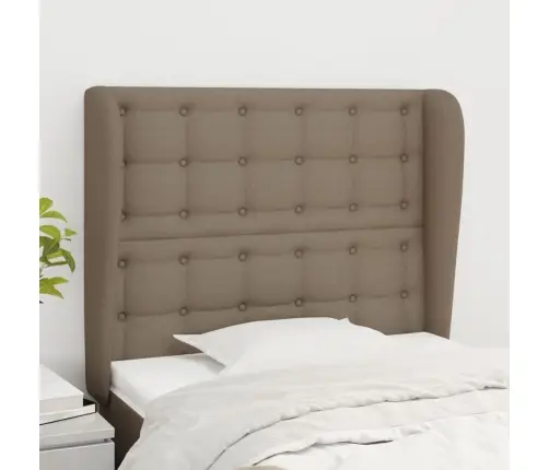 Galvgalis Ar Malām, 83X23X118/128 Cm, Pelēkbrūns Audums Vidaxl