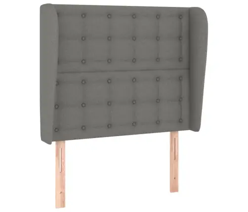 Galvgalis Ar Malām, 93X23X118/128 Cm, Tumši Pelēks Audums Vidaxl