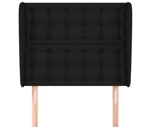 Galvgalis Ar Malām, 93X23X118/128 Cm, Melns Audums Vidaxl Galvgalis Ar Malām, 93X23X118/128 Cm, Melns Audums Vidaxl