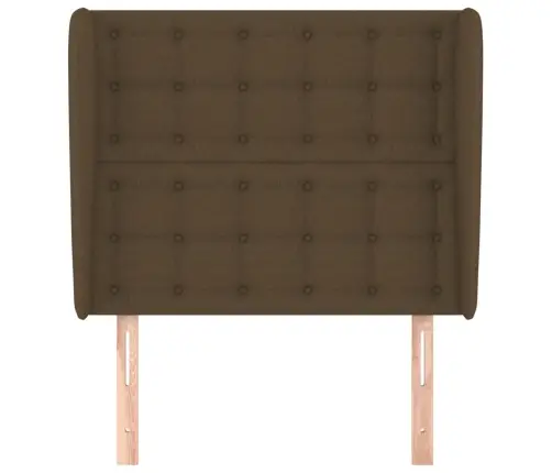 Galvgalis Ar Malām, 93X23X118/128 Cm, Tumši Brūns Audums Vidaxl