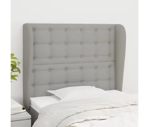 Galvūgalis Su Auselėmis, Pilkas, 103X23X118/128cm Audinys