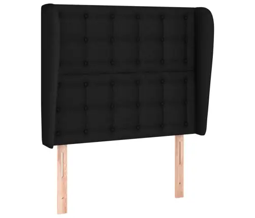 Galvgalis Ar Malām, 103X23X118/128 Cm, Melns Audums Vidaxl