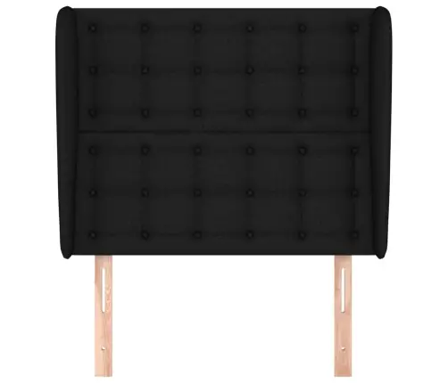Galvgalis Ar Malām, 103X23X118/128 Cm, Melns Audums Vidaxl
