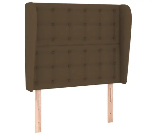 Galvgalis Ar Malām, 103X23X118/128 Cm, Tumši Brūns Audums Vidaxl Galvgalis Ar Malām, 103X23X118/128 Cm, Tumši Brūns Audums Vidaxl