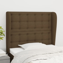 Galvgalis Ar Malām, 103X23X118/128 Cm, Tumši Brūns Audums Vidaxl